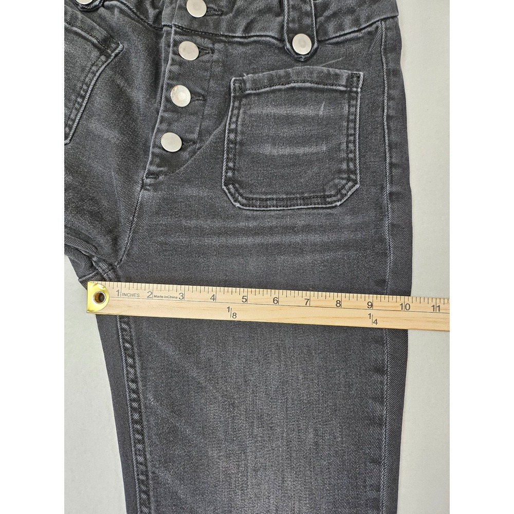 Driftwood Tess High Rise Flare 70s inspired Black Button Fly Raw Hem Size 29 - Picture 14 of 16